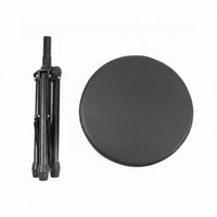 Padded Seat Foldable Round Drum Stool Non-Slip Feet Adjustable Drum Throne Musical Instrument Accessory for Beginners, Practice, Performance