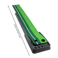 Indoor Golf Putting Practice Aid Portable Putting Mat with Cup Openings Smooth Practice Cup Non-Skid for Beginners