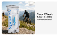 Foldable Water Reservoir Screw-Top Opening TPU Water Bag Easily-Release Drink Spout Outdoor Athletic Accessories