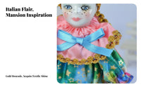 Destiny Cherub Doll Collectible Italian Tri Cherub Doll Poseable Clown Figurine Hand-Painted Face Vintage Porcelain Clown