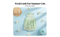 Anti-Shedding Summer Cat Dress Cute Design Cat Sundress Lightweight for Small Dogs, Young Dogs, Daily Wear, Photo Shoots, Photoshoots