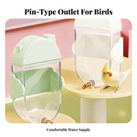 Trickle-Proof Parrot Waterer Leakproof Bird Enclosure Water Dispenser Easy to Clean & Refill Automatic Bird Waterer Hygienic