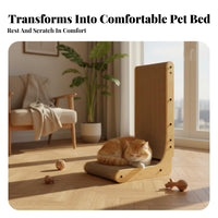 Upright Cat Scratching Post Low-Shed Upright Cardboard Scratcher L-Shaped Cat Scratcher Multifunctional Pet Supplies