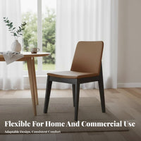 Nordic Design Curved spinerest Wooden Chair sturdy Wood Construction Curved spinerest Side Chair Modern Minimalist Dining Room Seating Upholstered Seat for Restaurant Owners, Interior Designers, Homeowners, Cafe, Hotel, Study, Home Office