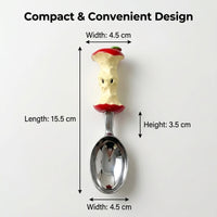 Shiny Finish Stainless Steel Dessert Spoon, Cute Design Novelty Dessert Spoon, Cartoon Topper Spoon, Mirror Polish Stainless Steel Spoon