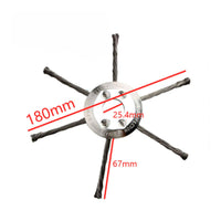Central Mounting Hole Metal Wire Undesired Growth Cutter Head Silver-Colored Circular Grass Cutter Attachment
