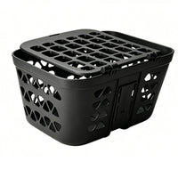 Front Bike Basket Molded Cycle Basket with Lid Long-Lasting for Commuting