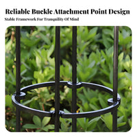 Fan-Blade Top Obelisk Assists Climbing Plants Obelisk Plant Trellis Decorative Design Sturdy Framework for Balcony Gardeners