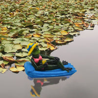 Waterproof Floating Frog Figurine Weather-Resistant Floating Frog Statue Hand-Painted for Fountain
