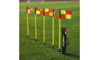 4 Pieces  Soccer Corner Flag Stable Soccer Training Poles with Flags Bright Ground Marker Kit for Match-Day Setup