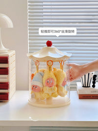 Transparent Acrylic Rotating Display Box for Blind Box Figures, Medium