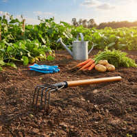 5 Tine Beach Rake Versatile Shellfish Digging Rake Tines Steel Digging Claw for Gardeners, Beach, Vegetable Bed