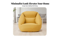 cleanable Inflatable Fabric Armchair Removable Cover Air Sofa Minimalist Design Indoor Seating Quick Inflation for Students, Renters, Living Room, Balcony, Apartment, film viewing