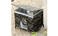 Cat Shelter with Raised Frame Portable Outdoor Cat House Easy to Clean for Cats, Patio, Yard, Garden