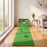 Foldable Golf Chipping and Putting Practice Practice Aid Portable Golf Putting Mat with Adjustable Slope Indoor Premium for Golfers, Home, Office, Garage
