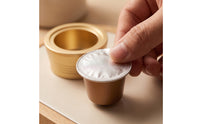 100 Pieces Coffee Capsule Lid with Base Refillable Aluminum Foil Lid with Brush Coffee Capsule Foil Lids for Drinkers