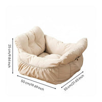 Dog Car Carrier Bed Soft Cushioning Portable Dog Supportive Foam Puppy Car Sofa for Small Dogs, Outdoor