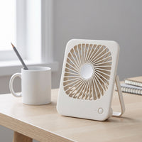 Portable USB Rechargeable Desk Fan with Wall Mount Function