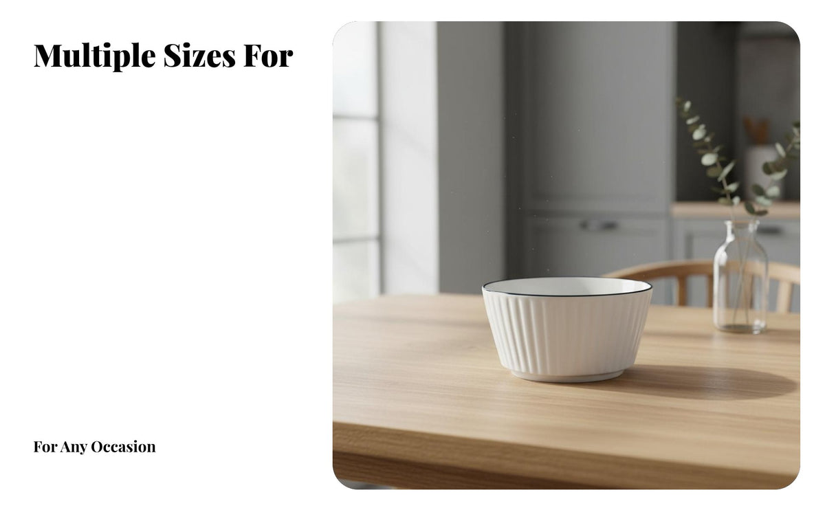Ceramic Dinnerware Set, Underglaze Color Bowls & Plates, Minimalist Nordic Design, Microwave Safe Tableware