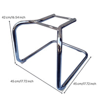 Slotted Chrome Chair Base Frame High Load Capacity Cylindrical Steel Chair Frame Easy to Install