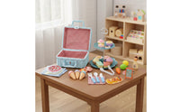 43 Pieces Pretend Picnic Basket Set Realistic Design Assortment Picnic Basket Kids Afternoon Tea Playset for Young Children