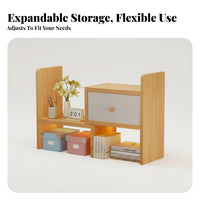 Extendable Desktop Shelf Simple Installation Adjustable Two-Piece Shelf