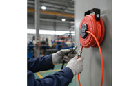 Automatic Retractable Air Hose Reel Self-Locking Hardware Mini for DIYers, Mechanics, Workshop, Garage
