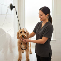 Dog Grooming Restraint Loop Sturdy Steel Wire Suction Holder Pet Tether Pet Bathing Harness Portable for Bathroom