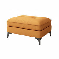 Light Luxury Design Low Upholstered Sitting Pier Soft Padded Top Footrest Sturdy Construction Ottoman Multi-Functional for Interior Decorators, Families, Homeowners, Living Room, Bedroom, Entryway, Apartment