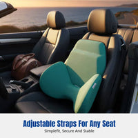 Car Support Pad, Viscoelastic Foam Gel, Ergonomic Rear Seat Pillow, Breathable, Universal All-Season