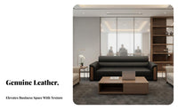 contemporary minimalist Design Business Couch and Table set Comfortable Backrest sectional Sofa Set high-density foam Office Furniture long-lasting Construction for Clients, Interior Designers, Waiting Room, Hotel Lobby