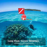 Inflatable Dive Buoy High Visibility Surface Marker Buoy Safety Buoyant Device Sphere Lightweight Diver down Flag Buoyant Device