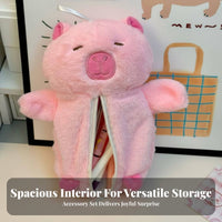 Capybara Soft Pencil Case Cute Design Capybara Pencil Case Large Capacity Soft Animal Pouch for Children, Students, School