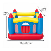Castle-Style Jump House Arched Openings Inflatable Jump House Outdoor Play Equipment Colorful for Children
