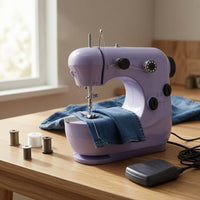 Mini Tabletop Sewing Machine Foot Pedal Home Appliance