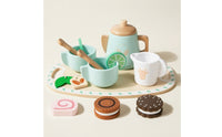 Wooden Tea Party Toy Creative Wooden Tea Set Tabletop for Daycare
