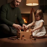 Educational Wooden Toolbox Educational Pretend Tool Toy STEM Toy Tool Kit Construction for Preschoolers