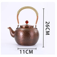 Copper Teapot with Strainer Compact Hammered Copper Tea Kettle Practical Cookware for Home Kitchen