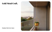 Wrought Iron Flower Pot Wrought Iron Plant Holder Space Saving Hanging Planter for Balcony, Indoor, Living Room