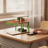 Clothes-Clothesline Rack Kit Remoteremotely-Operated Electric Clothesline Rack Model Electrically Powered STEM Project Kit for Students, Science Fair