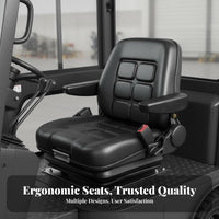 Adjustable Position Slide Rails Universal Forklift Seat Ergonomic Design Universal Tractor Seat High-Rebound Foam Cushion for Farmers