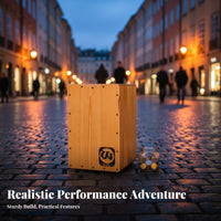 Trip Percussion Box Portable Wooden Percussion Instrument Small Size Percussion Instrument for Beginners, Music Lovers