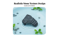 Turtle Basking Dock Realistic Geological Formation Design Turtle Basking Ramp Easy to Climb Tortoise Climbing Ladder for Terrarium, Aquarium