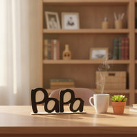 Freestanding Desktop Photo Frame Cutout Wooden Photo Frame Stylish Decor Sturdy for Family, Shelf