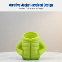 Creative Down Jacket Pen Holder, Novelty Desktop Organizer, Student Gift, Large Capacity, Random Color