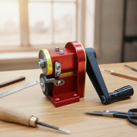Adjustable Strap Cutter with Hand Crank Desktop Leather Edge Trimmer Long-Lasting Leather Strap Cutter Professional for Hobbyists, Home Workshops