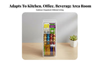Beverage Packet Holder Transparent Design Divided Packet container Keeps areas Tidy