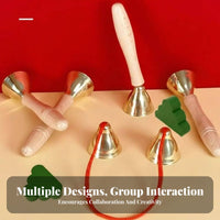 Early Music Education Handled Clapper Bell Develops Rhythm Percussion Instrument Crisp Sound Educational Plaything Long-Lasting and Safe for Children, Preschoolers, Kindergarten, Classrooms, School, Playroom