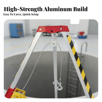 Retrieval Tripod Adjustable Legs Retrieval Tripod with Winch High Stability for Emergency Responders, Utility Workers, Manholes, Tunnels