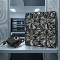 120mm Cooling Fan System with Speed Control Exhaust Fan with Speed Control Low Noise Brushed Black for Computer Cases